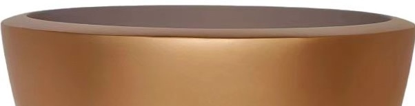 Pot Mia | Mat Goud - Rond - Laag - D40 H25