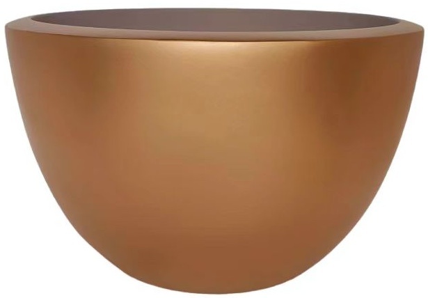 Pot Mia | Mat Goud - Rond - Laag - D40 H25