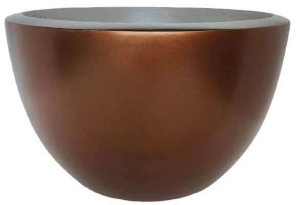 Pot Mia | Mat Koper - Rond - Laag - D40 H25