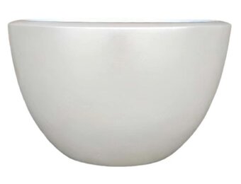 Pot Mia | Pearl White - Rond - Laag - D40 H25