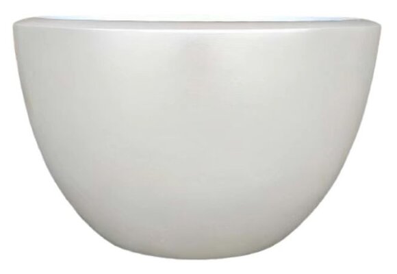 Pot Mia | Pearl White - Rond - Laag - D40 H25