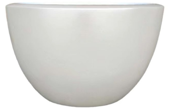 Pot Mia | Pearl White - Rond - Laag - D40 H25