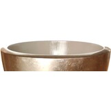 Pot Mia | Koper Bladzilver - Rond - Laag - D40 H25