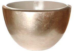 Pot Mia | Koper Bladzilver - Rond - Laag - D40 H25