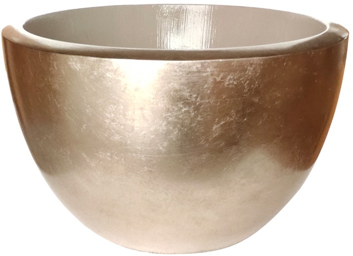 Pot Mia | Koper Bladzilver - Rond - Laag - D40 H25