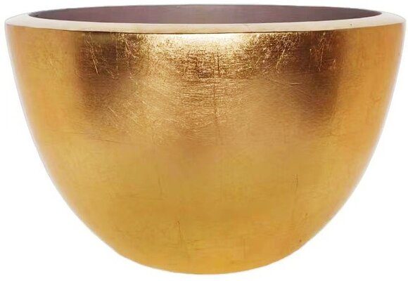 Pot Mia | Goud Bladzilver - Rond - Laag - D40 H25