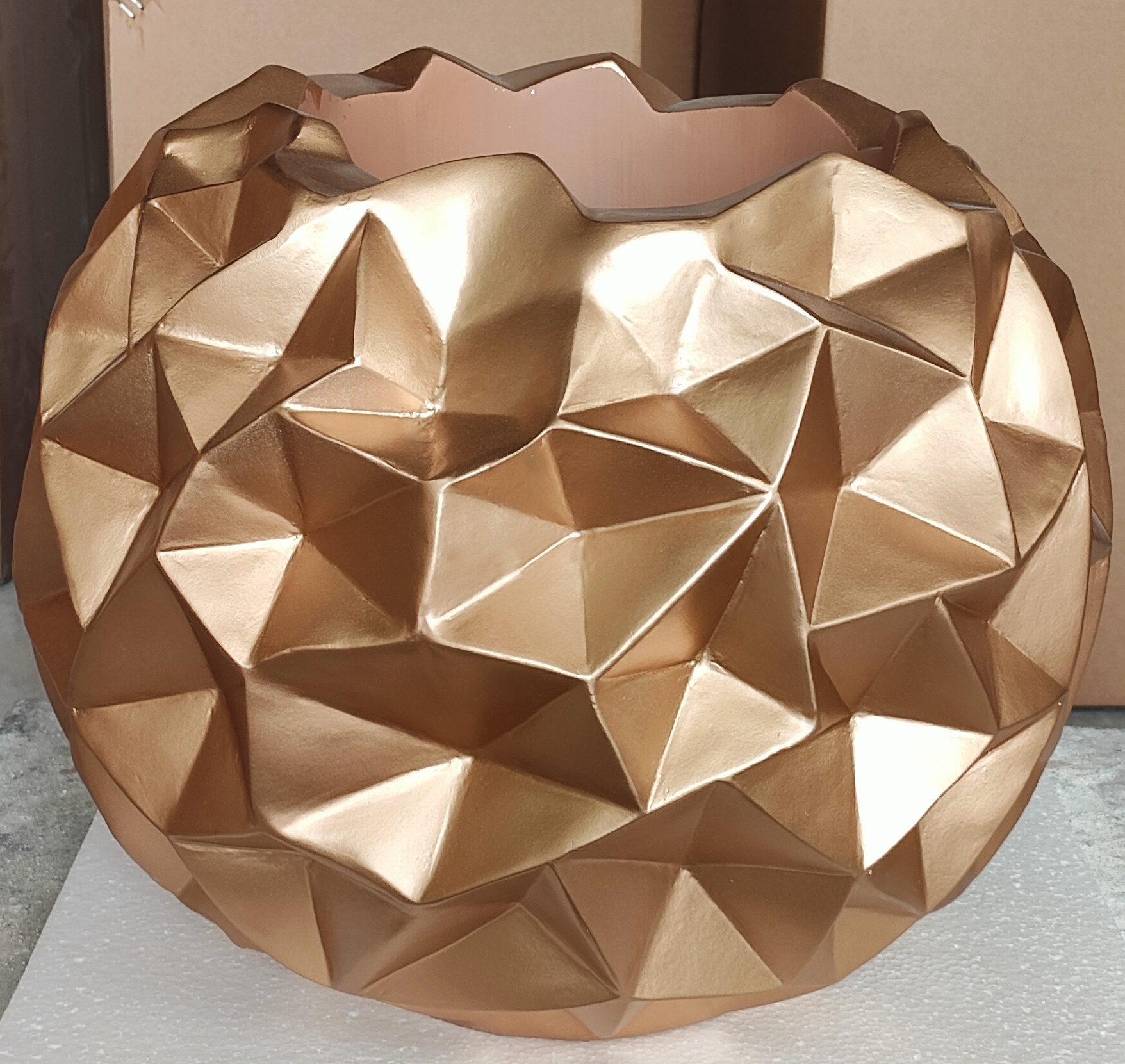 Pot Krater | Mat Goud - Rond