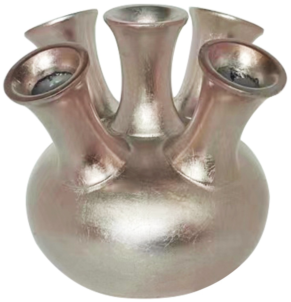 Toetervaas | Koper Bladzilver - D22 H24