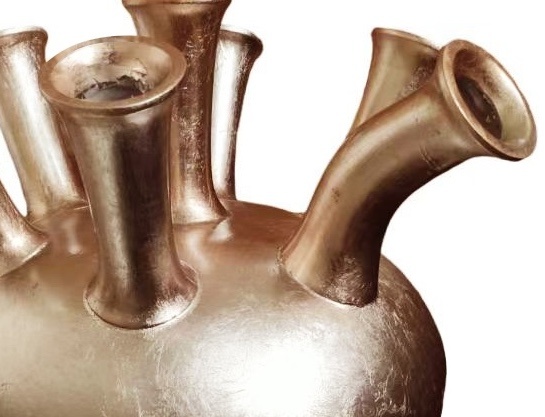 Trompetvaas | Koper Bladzilver - D40 H38