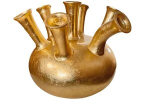 Trompetvaas | Goud Bladzilver - D40 H38