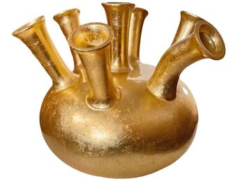 Trompetvaas | Goud Bladzilver - D40 H38