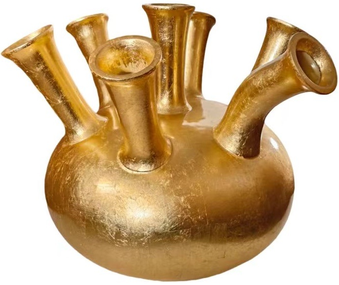 Trompetvaas | Goud Bladzilver - D40 H38