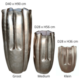 Vaas Fiore |  Koper Bladzilver D40 H90
