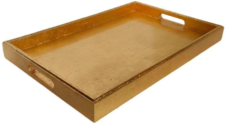 Dienblad Dolce | Goud Bladzilver  | Rechthoekig