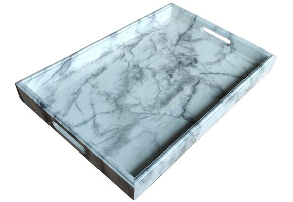 Dienblad Dolce | Wit Marmer  | Rechthoekig