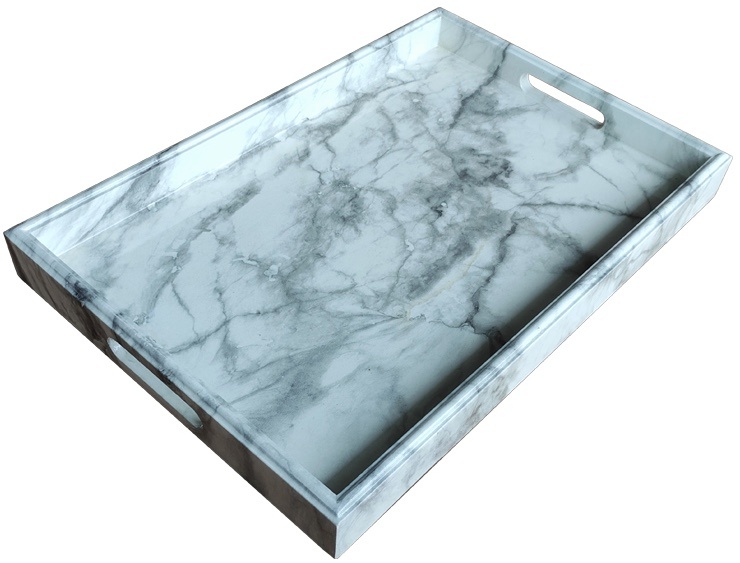 Dienblad Dolce | Wit Marmer  | Rechthoekig