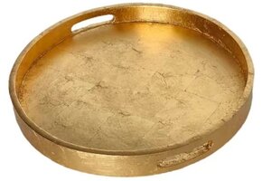 Dienblad Dolce | Goud Bladzilver  | Rond