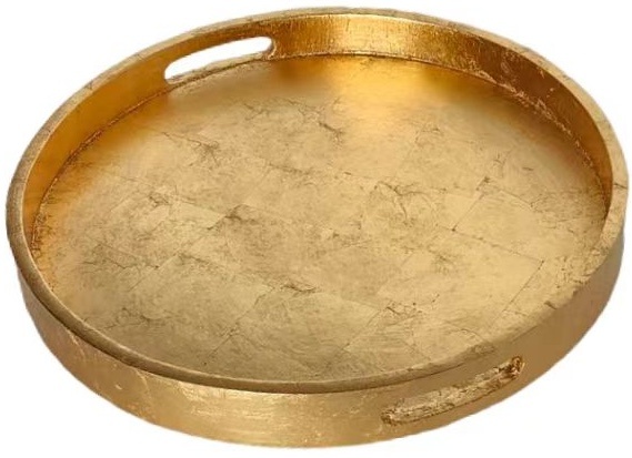 Dienblad Dolce | Goud Bladzilver  | Rond