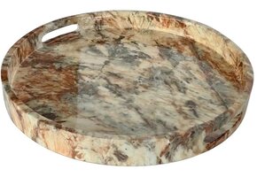 Dienblad Dolce | Bruin Marmer  | Rond