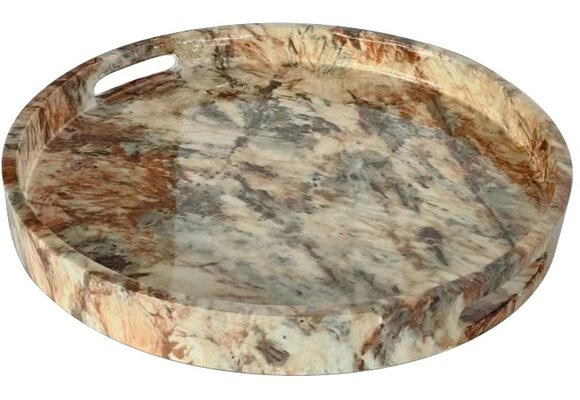 Dienblad Dolce | Bruin Marmer  | Rond