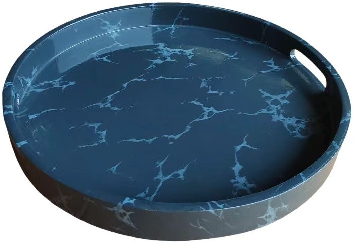 Dienblad Dolce | Zwart Marmer  | Rond