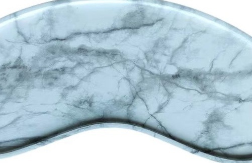 Dienblad Organisch | Wit Marmer