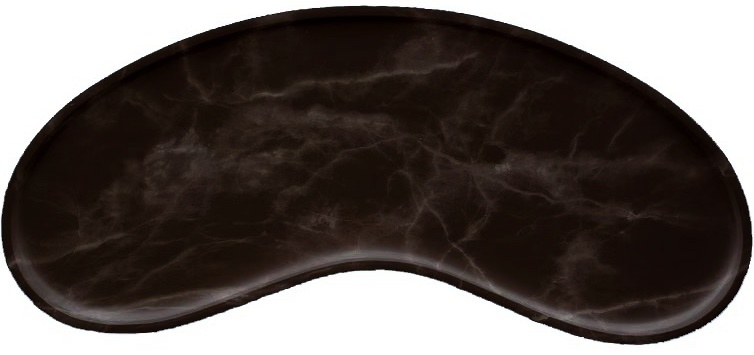 Dienblad Organisch | Zwart Marmer