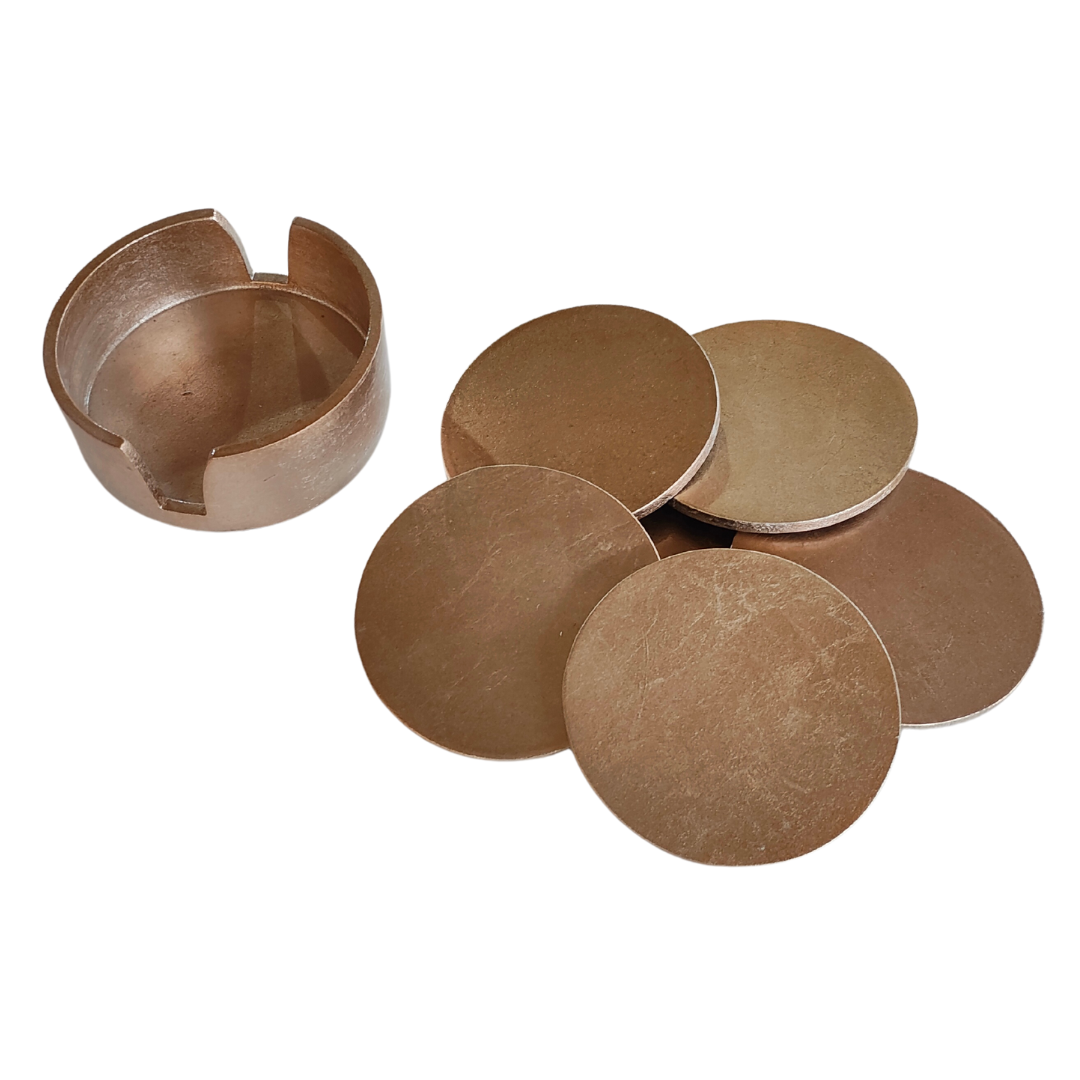 Onderzetters Nola | Koper Bladzilver