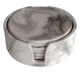 Onderzetters Nola | Wit marmer