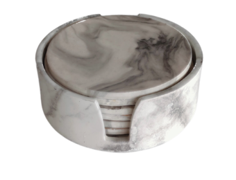 Onderzetters Nola | Wit marmer