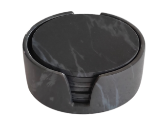 Onderzetters Nola | Zwart Marmer