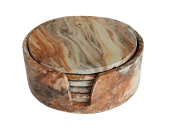 Onderzetters Nola | Bruin Marmer