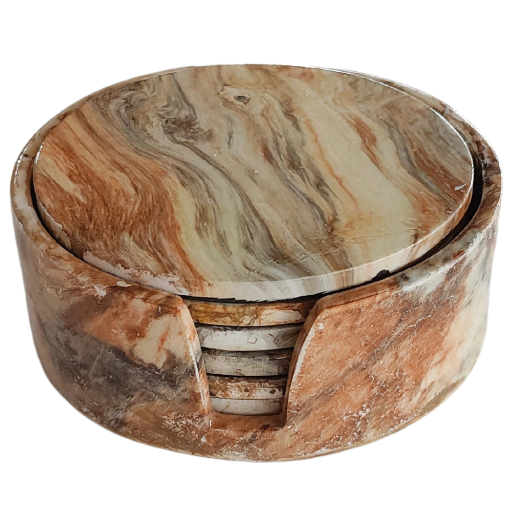 Onderzetters Nola | Bruin Marmer