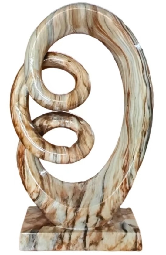 Ornament Curl | Bruin marmer