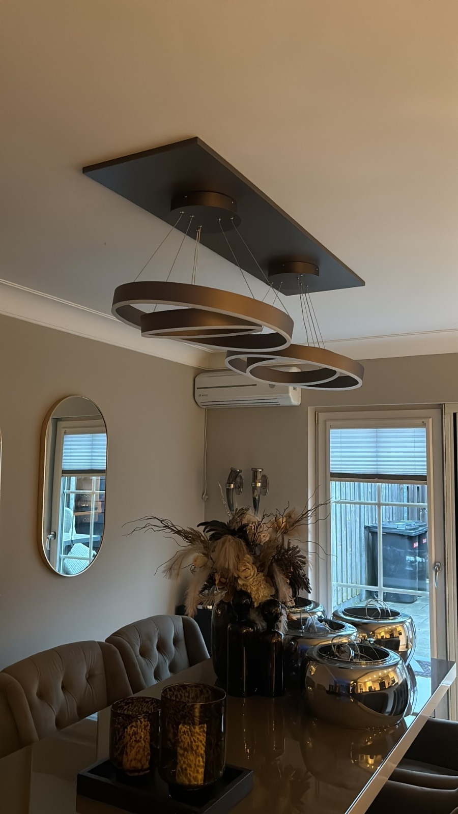 Design hanglamp Rounds - rosé goud incl. Led | 2 laags