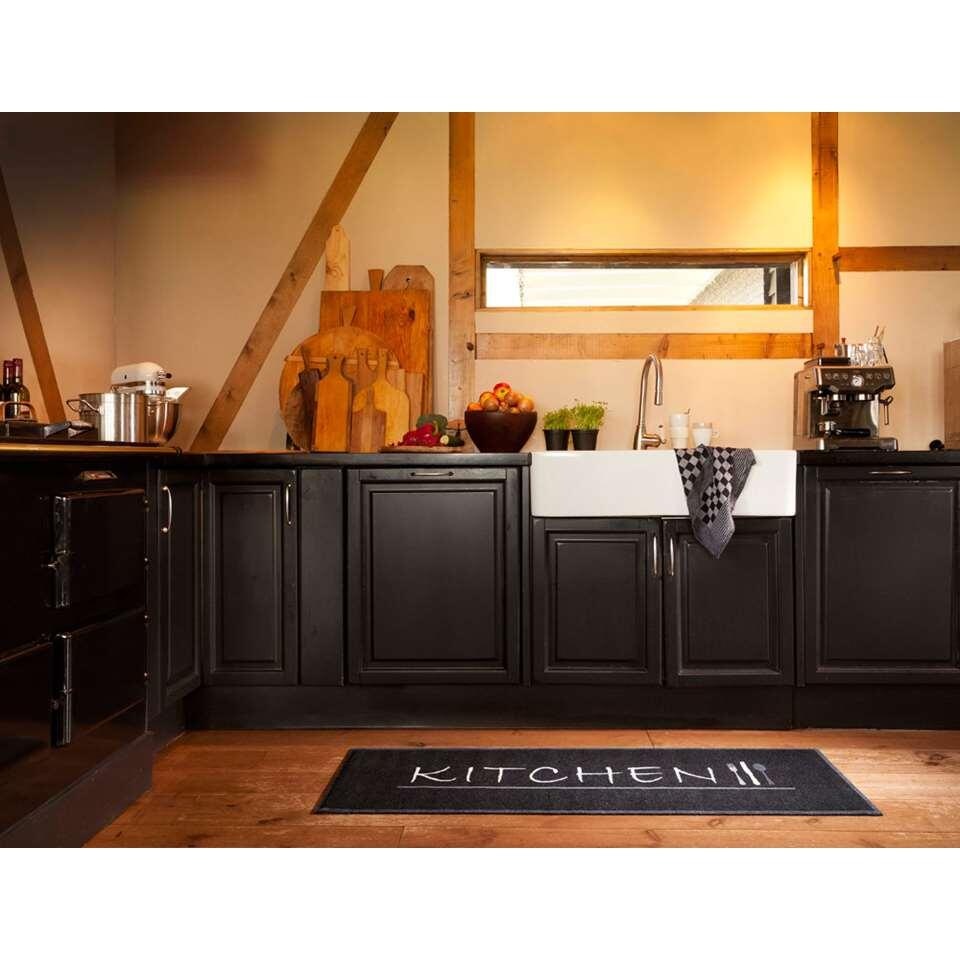 Keukenloper Zwart | 80 x 200 cm