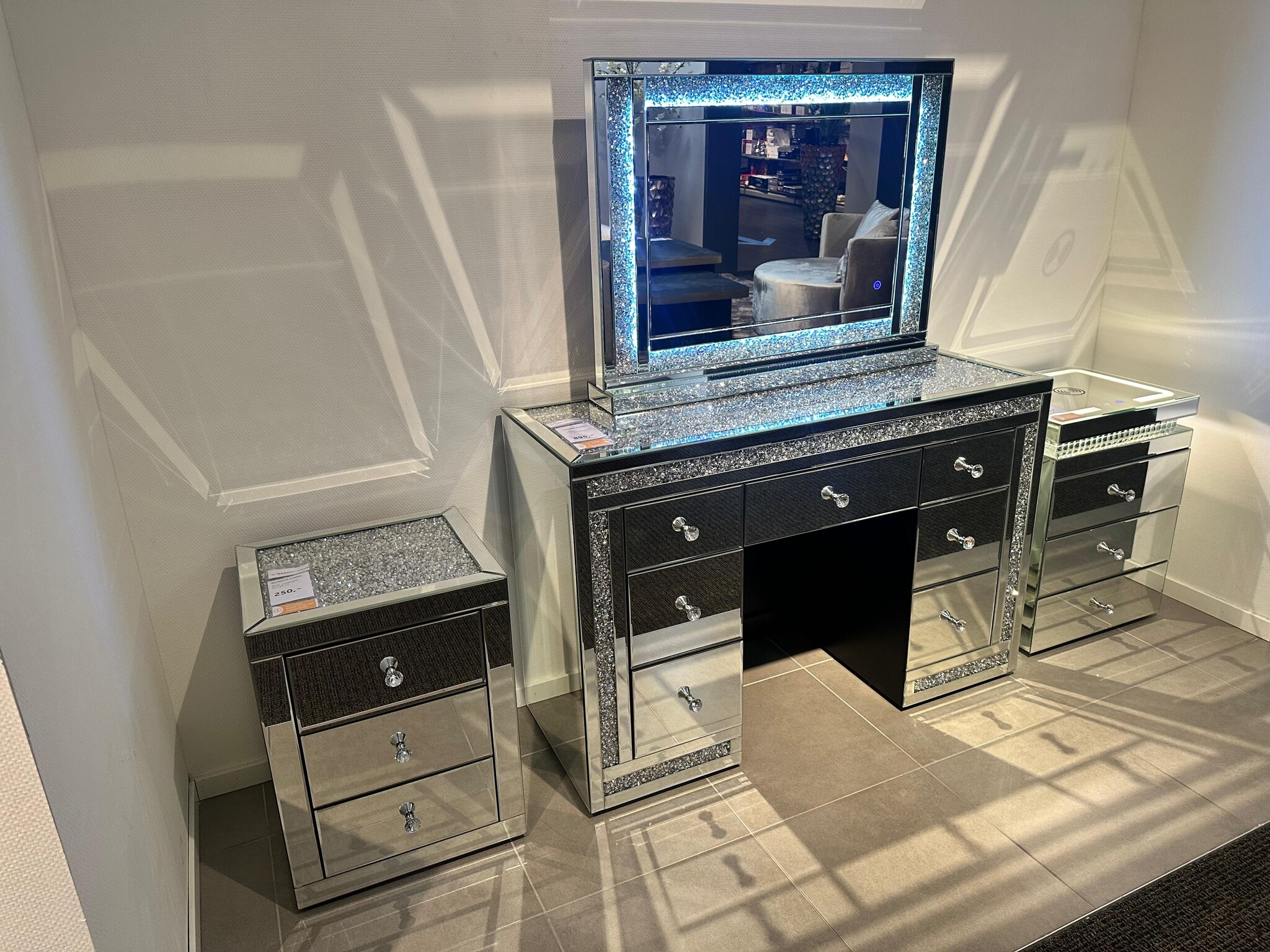 Kaptafel set Princess - Zilver - LED