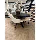 Eettafel Blackwood | Zwart Eiken Fineer - Ovaal 200 cm