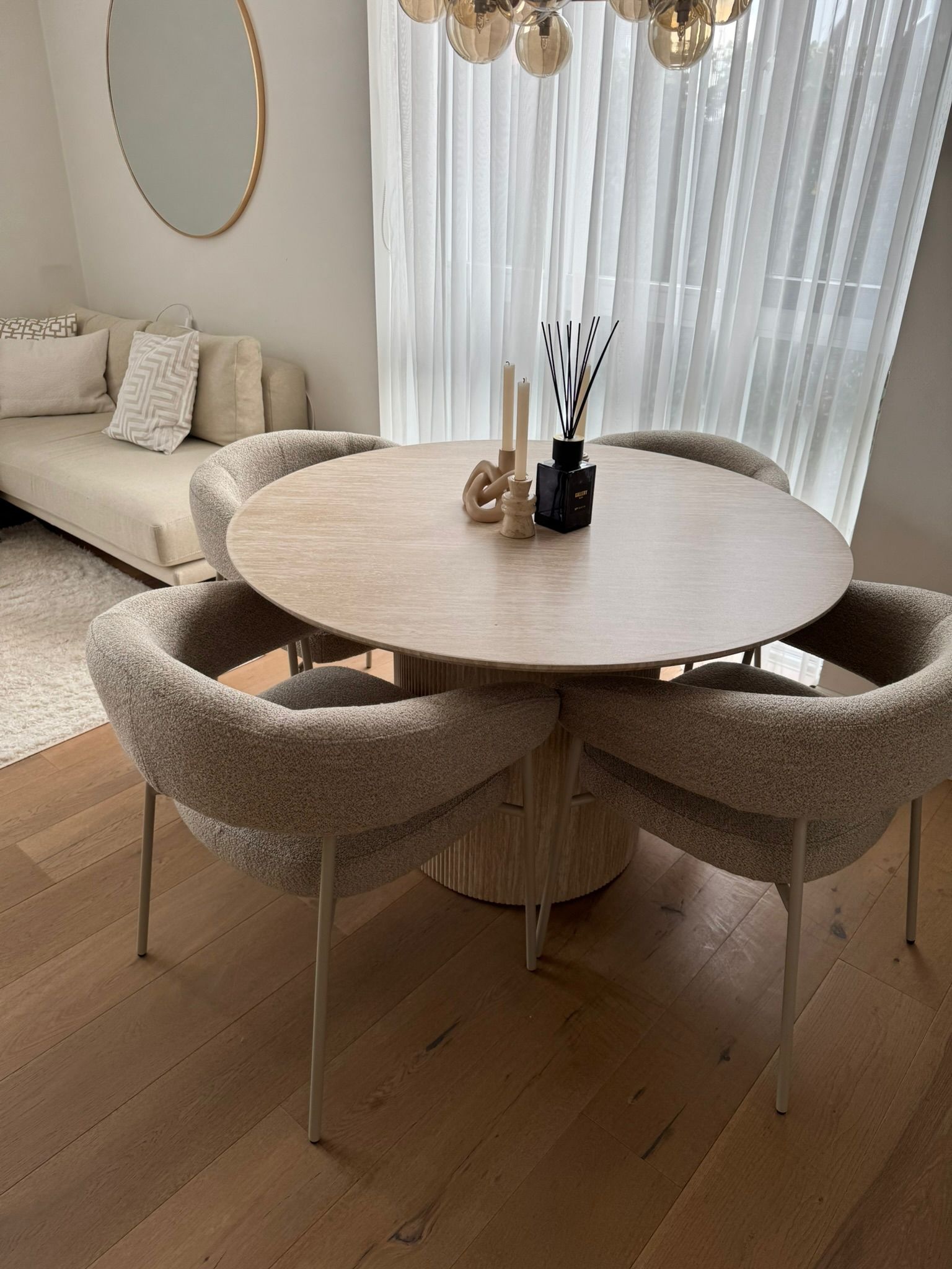 Eettafel Ronda | Light Oak fineer - Rond Ø 120 cm