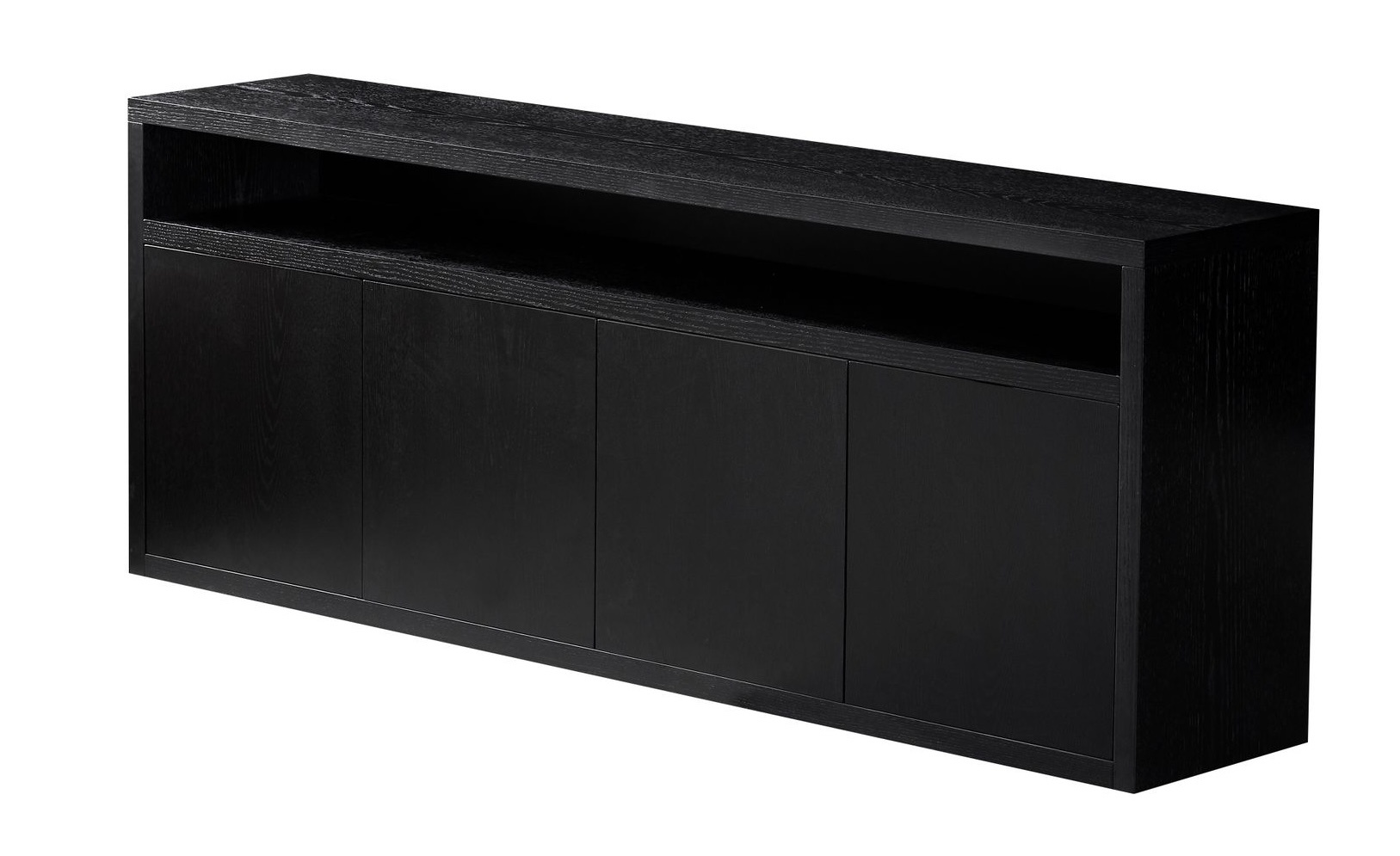 Dressoir Blackwood | Zwart Eiken Fineer - 200 x 40 cm