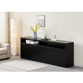 Dressoir Blackwood | Zwart Eiken Fineer - 200 x 40 cm