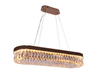 Hanglamp Rima - Ovaal | Rosé goud - 95 x 30 cm