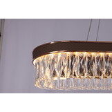 Hanglamp Rima - Ovaal | Rosé goud - 95 x 30 cm