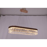 Hanglamp Rima - Ovaal | Rosé goud - 95 x 30 cm