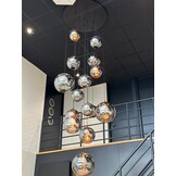 Videlamp Hanglamp smoke Illusion 16 lichts D100 x 400 cm