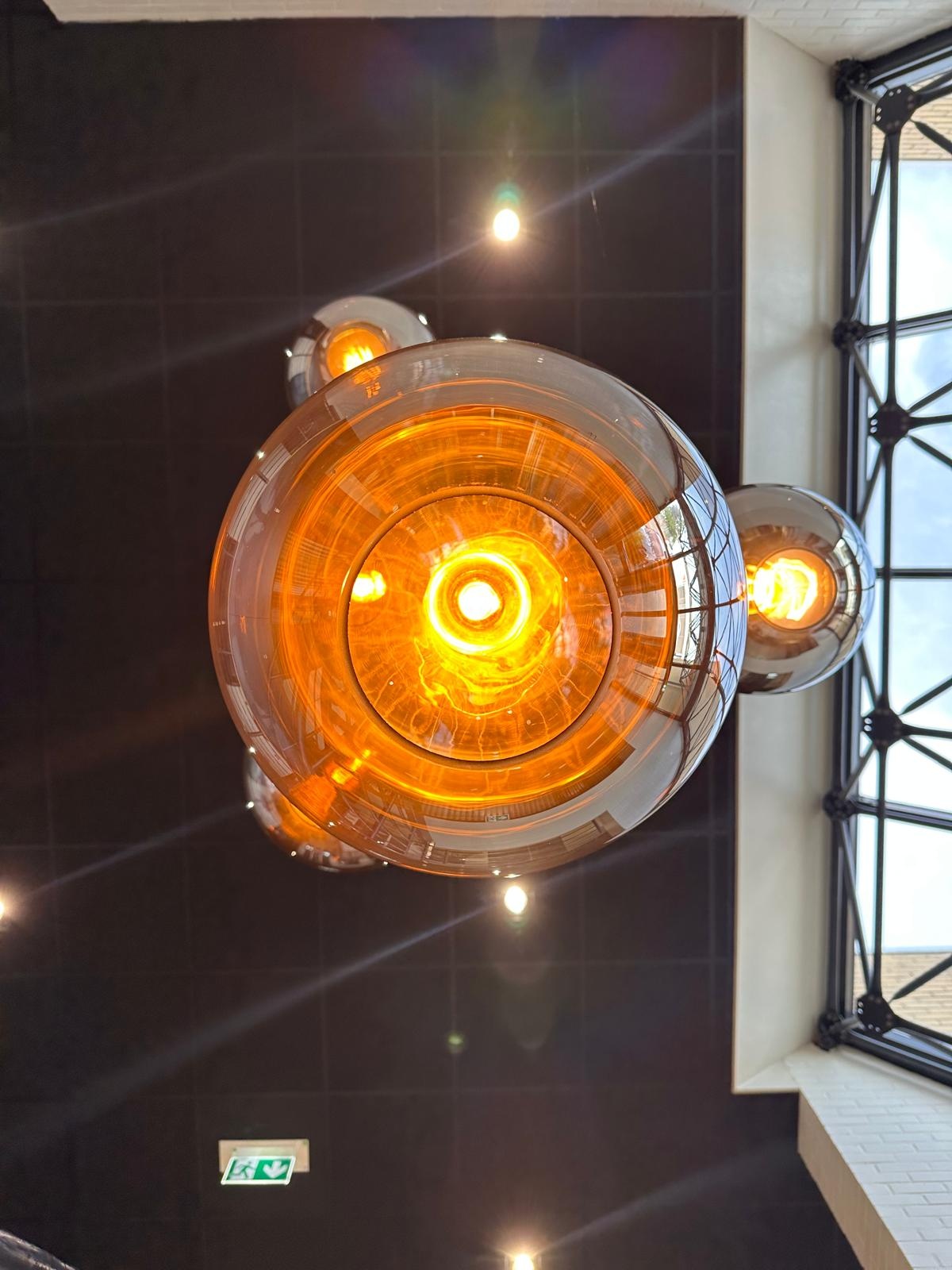 Videlamp Hanglamp smoke Illusion 16 lichts D100 x 400 cm