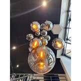 Videlamp Hanglamp smoke Illusion 16 lichts D100 x 400 cm