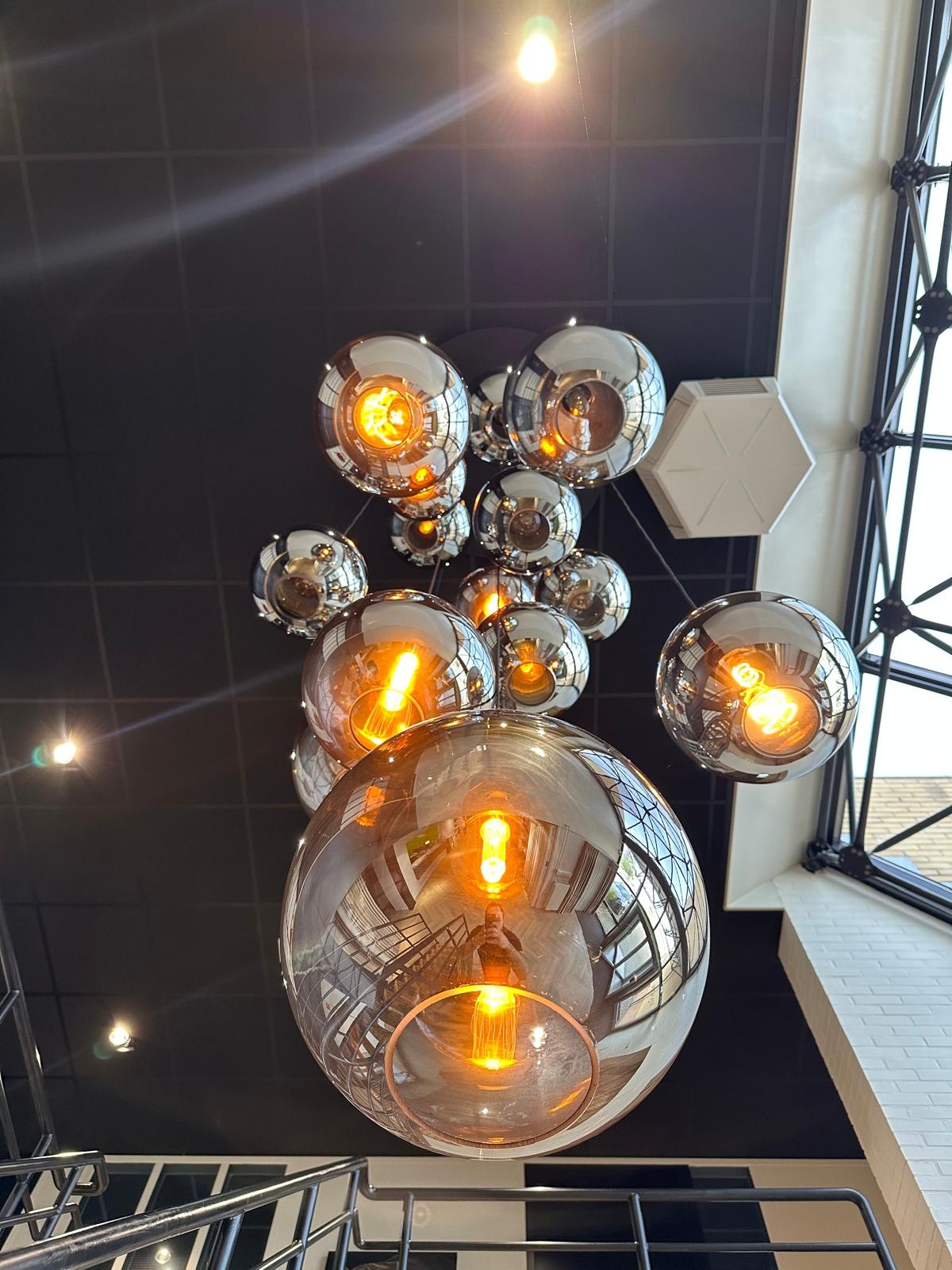 Videlamp Hanglamp smoke Illusion 16 lichts D100 x 400 cm