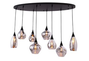 Hanglamp Modules Smoke glas - 8 lichts