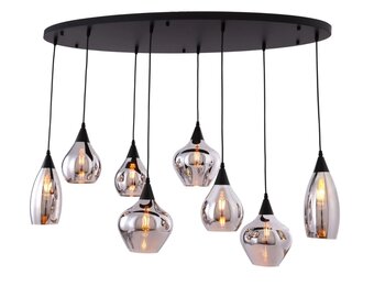 Hanglamp Modules Smoke glas - 8 lichts